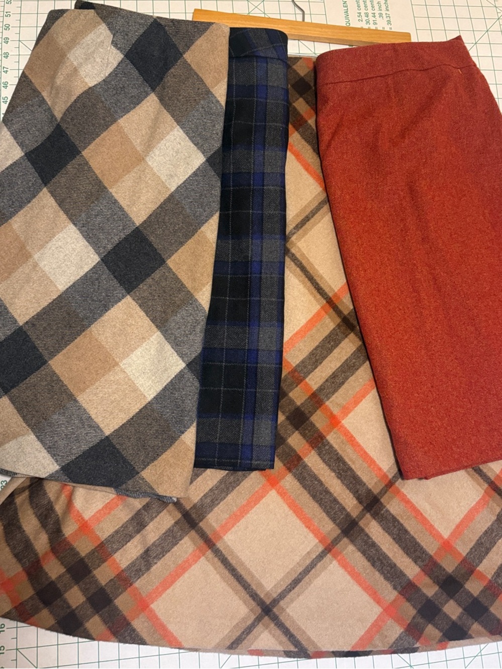 Chadwicks of Boston Plus-Size 22W Lined Skirt Bundle - Lot of 4 (Plaid & Tweed)